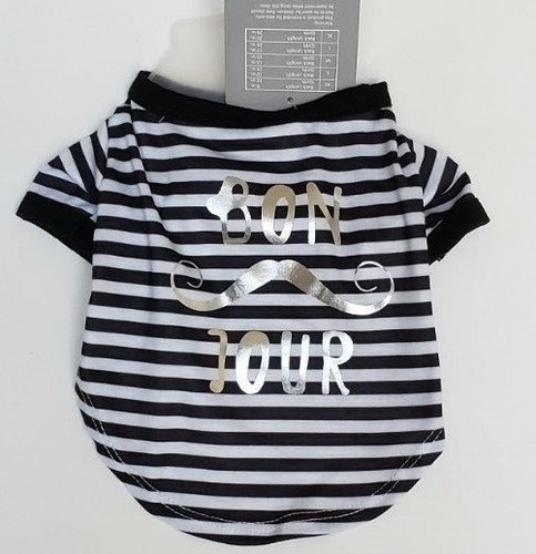 Dog apparel black white bon - black,