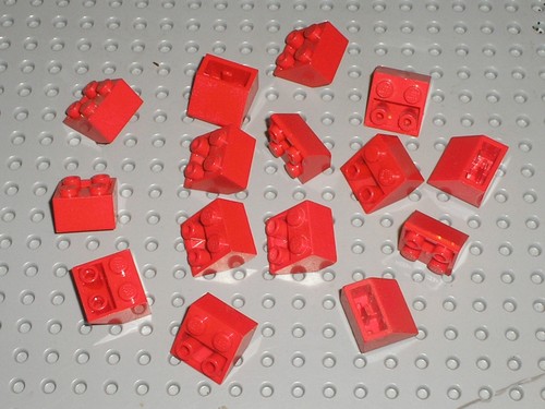 Pieces lego red slope - lego, brick