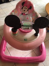 trotteur bébé minie  rose et blanc 