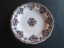 Moustiers joli Assiette Décor Manganèse faïence XVIII° 18th century French plate
