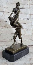 Grand Érotique Art Nouveau Bronze Faun Satyr Autrichien Vienna Bergman Sculpture