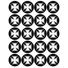 Croix de Malte - 20 stickers