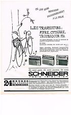 PUBLICITE ADVERTISING  1963  PHILIPS  TRANSISTORS   fifre cythare troubadour fm