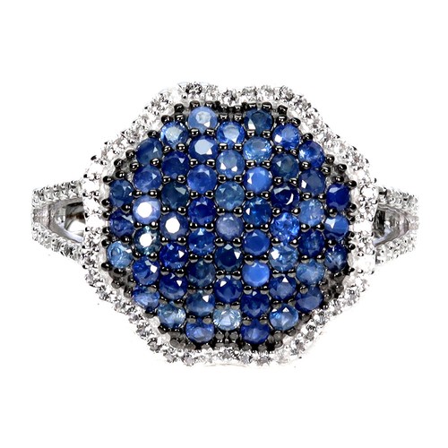 925 bague argent saphir - 925, en