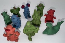 10 Figurines Esso Glups Publicitaires Animaux Éléphant, Tortue, Lion, Otarie…