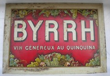 Ancienne Plaque en tôle BYRRH