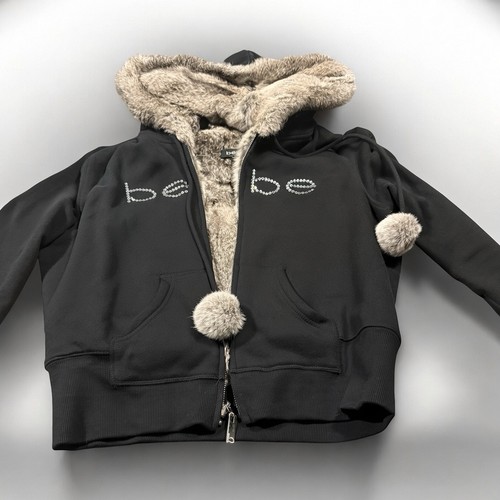 Vintage bebe black - rabbit, fur