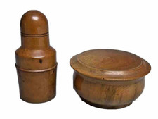 Ensemble Étui en Buis tourné