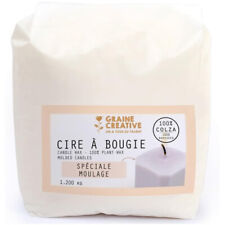 Cire à bougie - Végétale - 100% Colza - Naturelle - Sachet 1,2kg - Graine créati