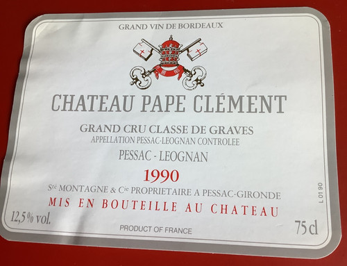 étiquette château pape - ,