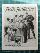 ZM084 belle publicité circa 1930 mode vêtement Belle Jardinière