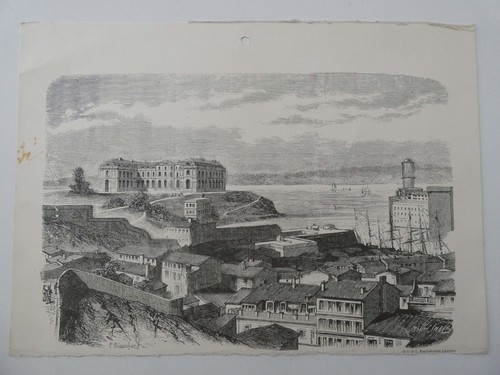 Gravure marseille palais - palais, du