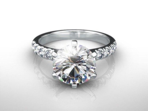 Bague fiançailles blanche - bague,