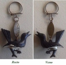 Porte-clé La pie qui chante vintage