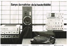 PUBLICITE  1978   SANYO   hi-fi   platine ampli enceintes (2 pages)