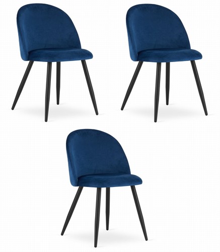 Fauteuil bello velours bleu - fauteuil,