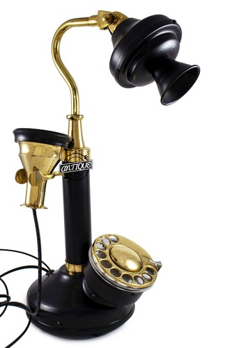 Antique téléphone laiton - téléphone,