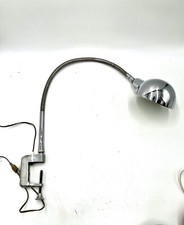 Lampe ancienne vintage d'atelier bureau articulée chromée design années 40/50 