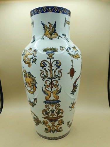 Gien vase balustre décors - gien,
