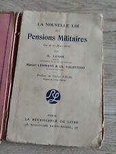 La Nouvelle Loi Des pensions Militaires 1919 G. Lugol