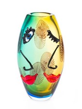 Vase verre art - -,