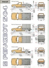 PEUGEOT 504 - 1991 - PICK-UP / catalogue publicitaire brochure dépliant