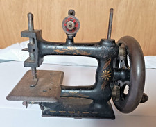 ancienne machine à coudre metal portative type singer années 1900 mécanisme ok
