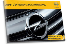 Opel nettoyer français Carnet d'entretien 2013-17 