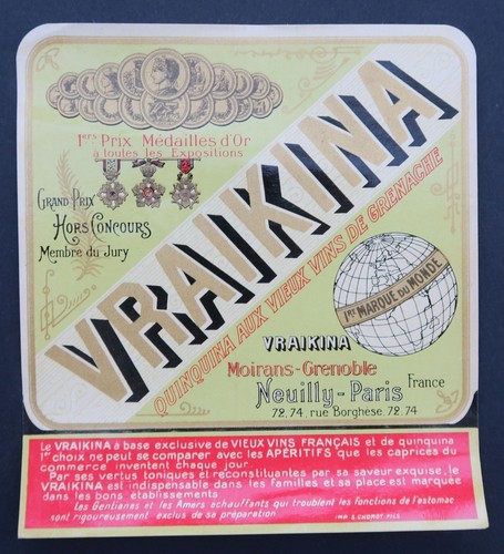Ancienne étiquette vraikina - ancienne,