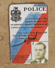 REPRODUCTION CARTE POLICE 1939 - WWII