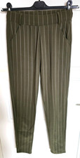 PANTALON LEGGING KAKI A RAYURES TAILLE S NEUF
