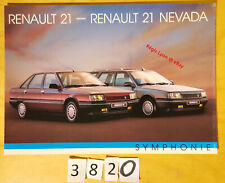 RENAULT 21 R21/ NEVADA SYMPHONIE GTS, GTX, GTD, TURBO D Série Spéciale 6p F 1989