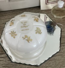 boite à savon l'air du temps vide blanche et dessin doré