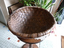 SUPERBE ANCIENNE PANIERE CORBEILLE de BOULANGER TRESSE    