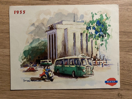 Plan autobus ratp 1955 - autobus,