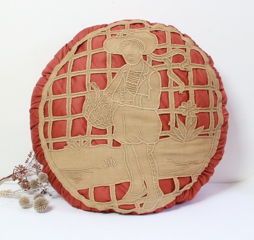 Grand coussin rond ancien - rond,