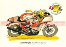 NORTON 850 Commando JPS 1975 : Carte Postale Moto Joe Bar Team Postcard #0557