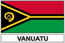 Autocollant sticker drapeau  VU vanuatu