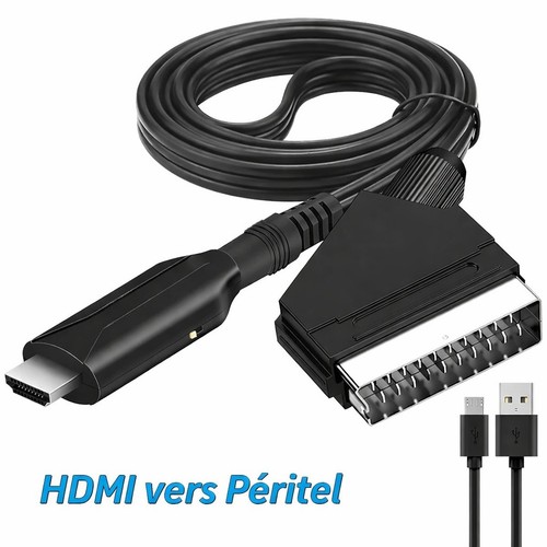 Câble hdmi vers - vers, péritel
