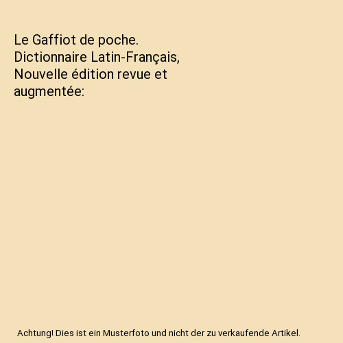 Gaffiot poche - le,