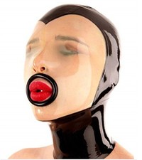 Cagoule BDSM Masque Latex Noir