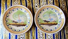 Nevers. Paire d'assiette en