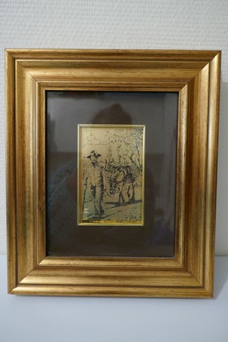Tableau miniature lithographie - tableau,