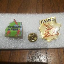 pin's TRIATHLON DE FAINS vélo courses à pied natation /p39