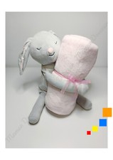 Peluche/Doudou Lapin Gris Robe