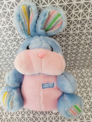 Doudou peluche lapin - , bleu