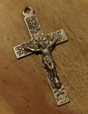 Médaille Religieuse Ancienne Crucifix Jésus Christ 