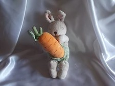 Doudou lapin beige, carotte