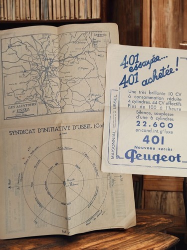 Carte ancienne ussel années - carte,