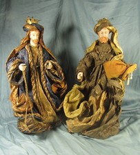 2 santons de 45 cm Rois Mages